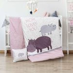 ΣΕΤ ΣΕΝΤΟΝΙΑ BEBE art 5187 Hippo - 2τμχ 120x160 + Μαξιλαροθήκη 35x45